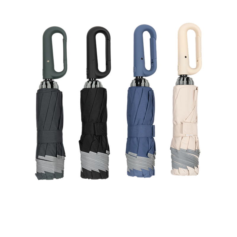 8-Rib Automatic Umbrella with Hanging Loop Handle